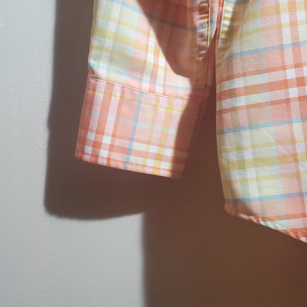 LAND'S END Long-Sleeve, Button Down Shirt Plaid Pattern Woman M (10-12) EUC - Picture 7 of 11